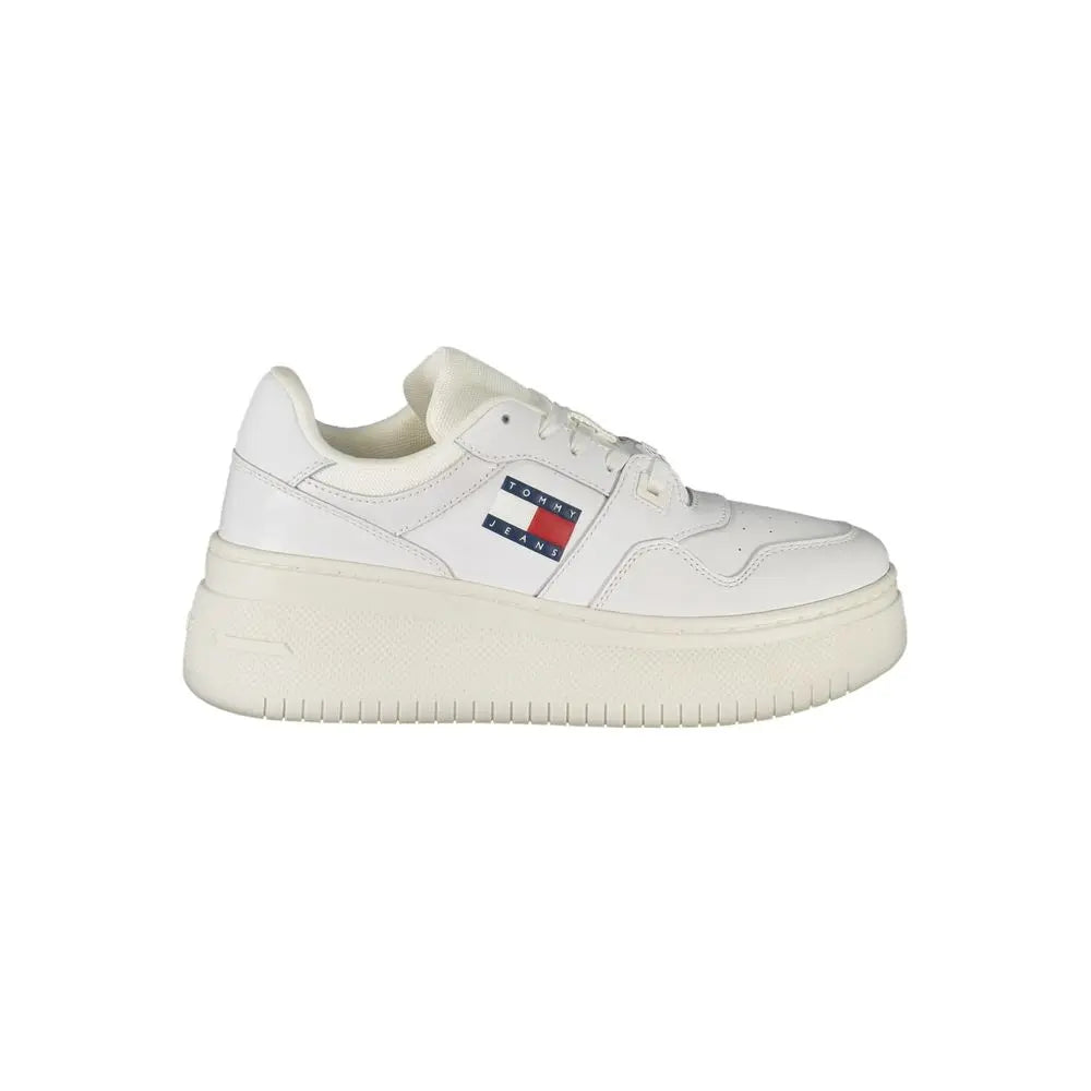 Tommy Hilfiger Weißes Leder Damen Sneaker Tommy Hilfiger
