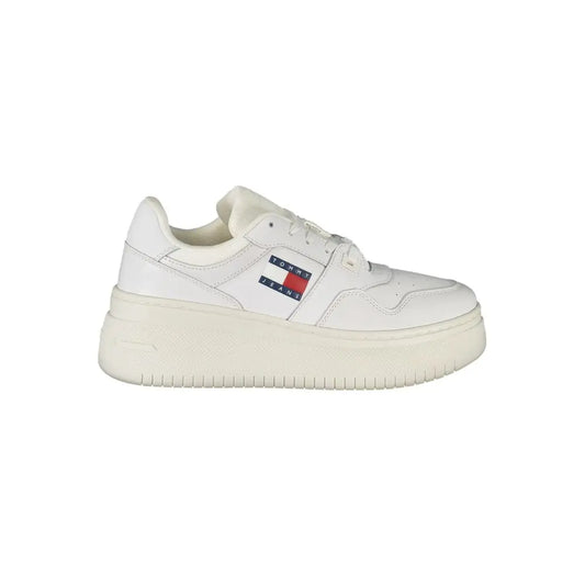 Tommy Hilfiger Weißes Leder Damen Sneaker Tommy Hilfiger