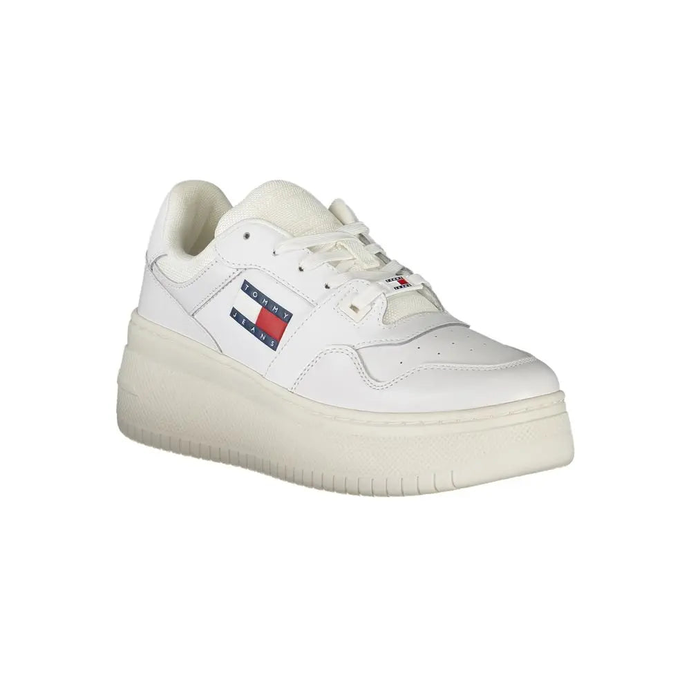 Tommy Hilfiger Weißes Leder Damen Sneaker Tommy Hilfiger