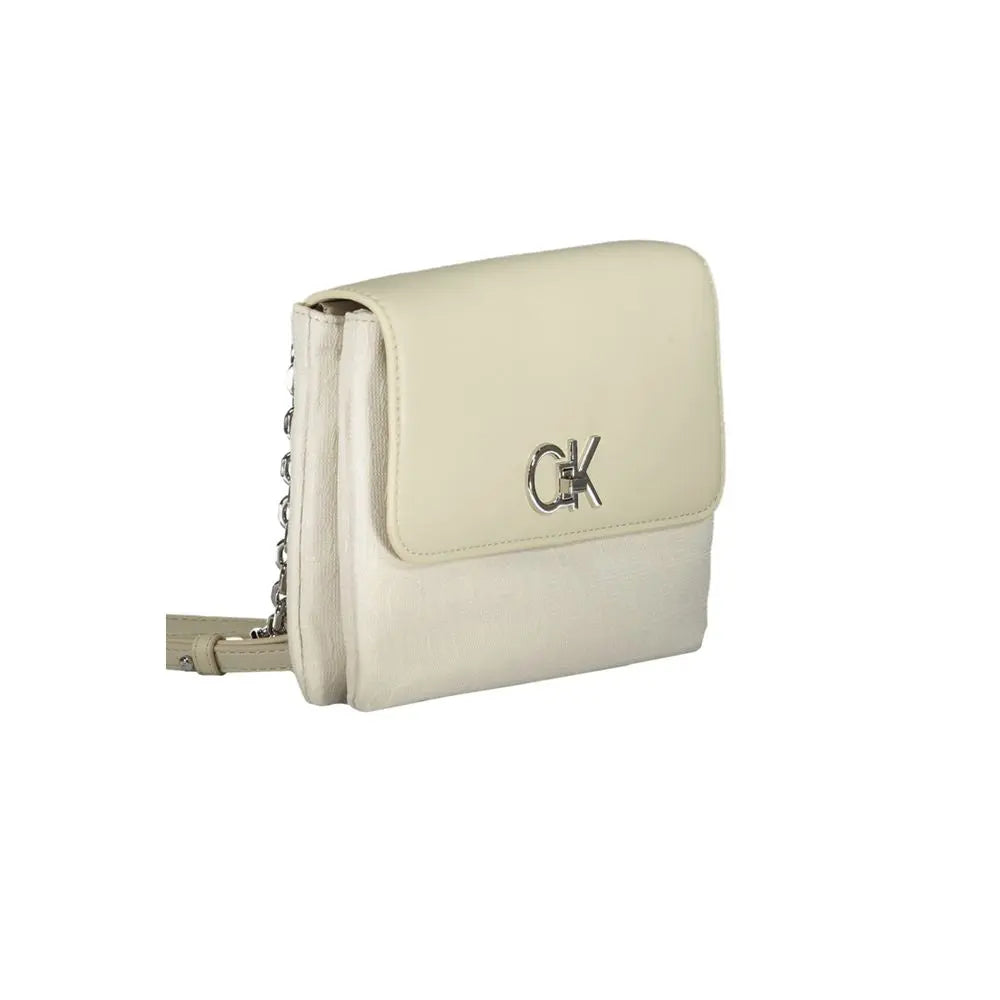 Calvin Klein Beige Polyester Handtasche Calvin Klein