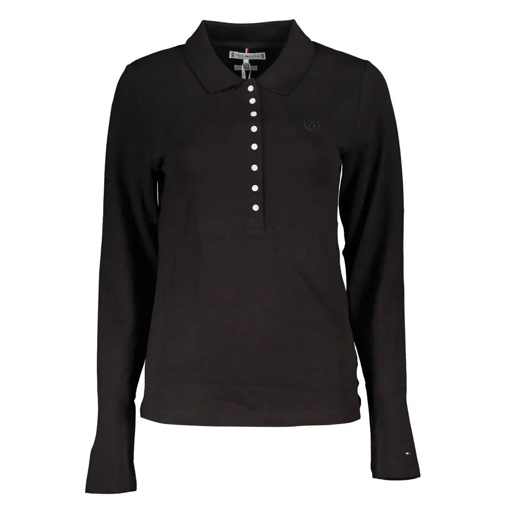 Tommy Hilfiger Schwarzes Baumwoll-Poloshirt Tommy Hilfiger