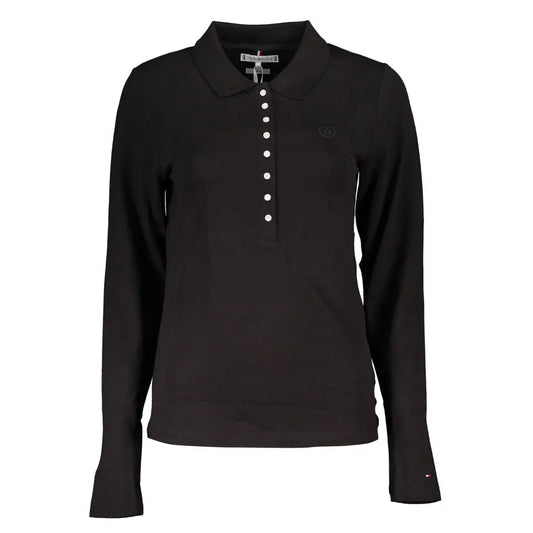 Tommy Hilfiger Schwarzes Baumwoll-Poloshirt Tommy Hilfiger