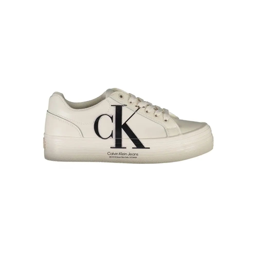 Calvin Klein Sneaker aus weißem Polyester Calvin Klein