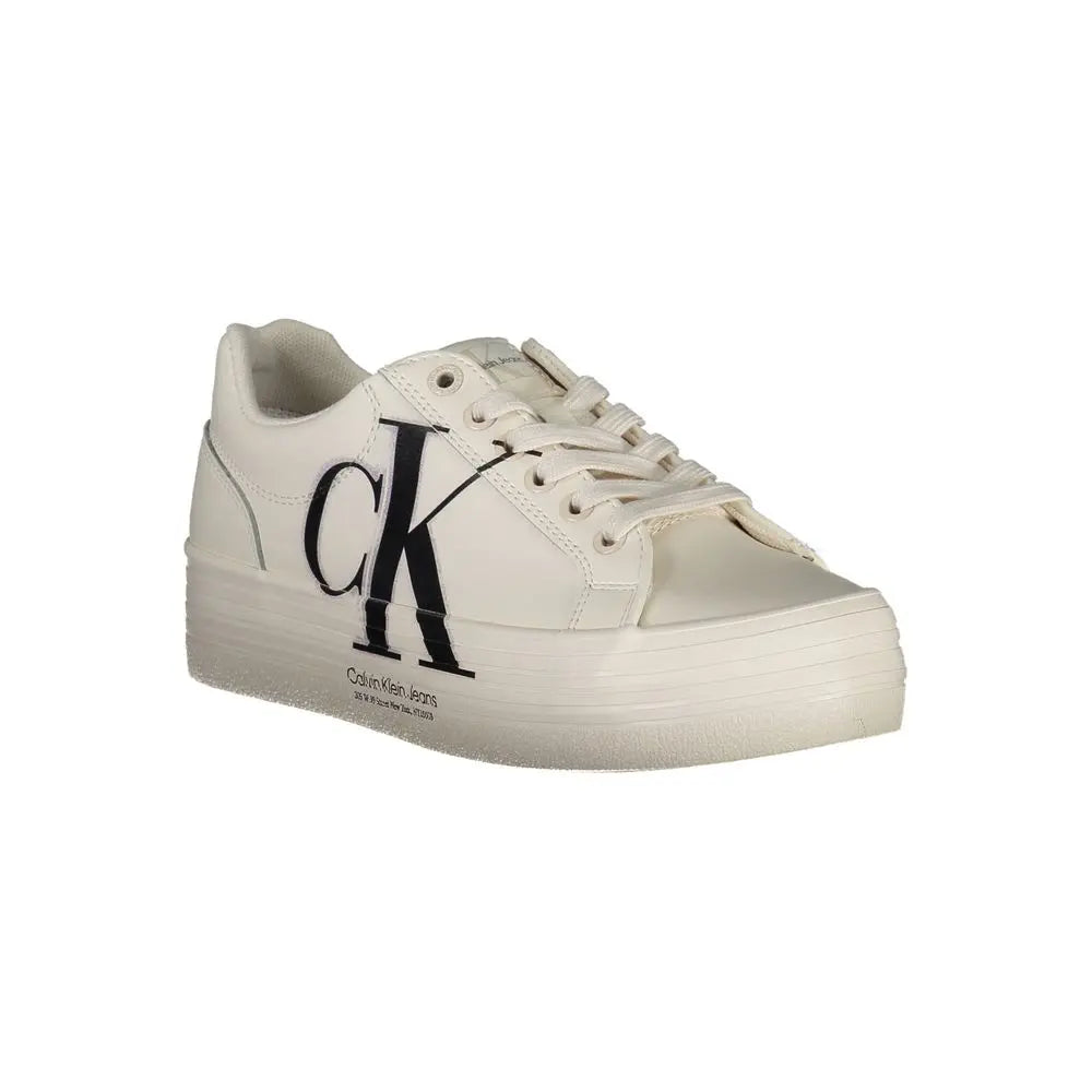 Calvin Klein Sneaker aus weißem Polyester Calvin Klein