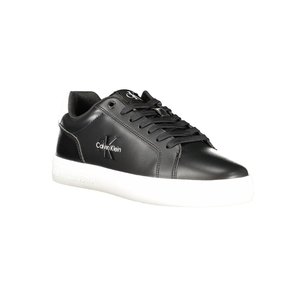 Calvin Klein Schwarzes Leder Herren Sneaker