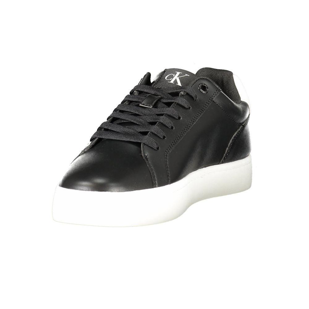 Calvin Klein Schwarzes Leder Herren Sneaker