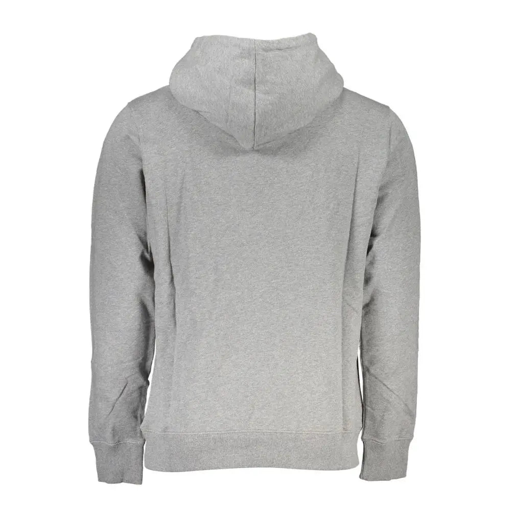 Calvin Klein "Grauer Baumwollpullover für Männer mit Kapuze und zentraler Tasche" Calvin Klein