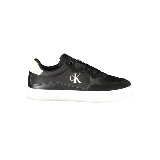 Calvin Klein Schwarzes Leder Herren Sneaker