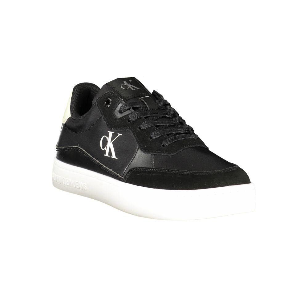 Calvin Klein Schwarzes Leder Herren Sneaker