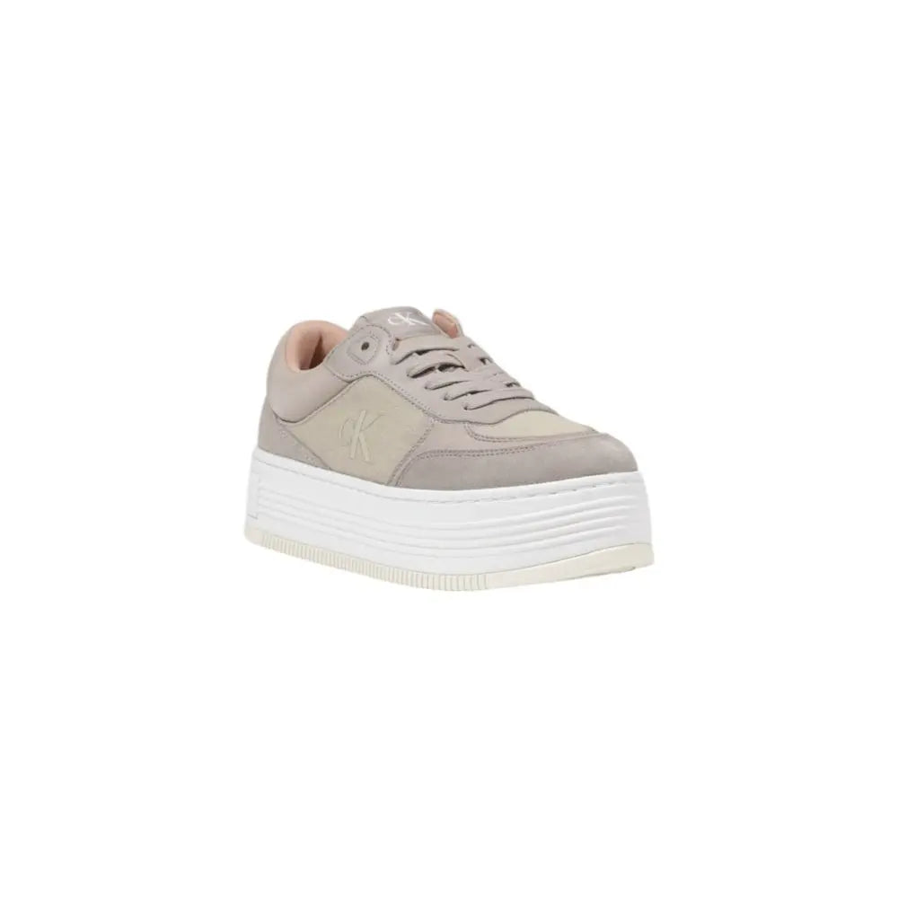 Calvin Klein Jeans Beige Sneaker aus recycelter Baumwolle Calvin Klein Jeans