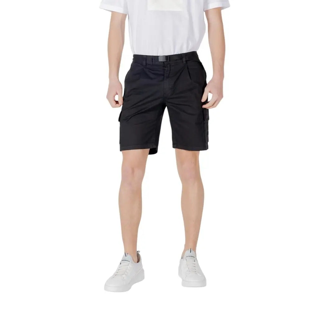 Hugo Boss Schwarze Baumwoll-Bermuda-Shorts Hugo Boss