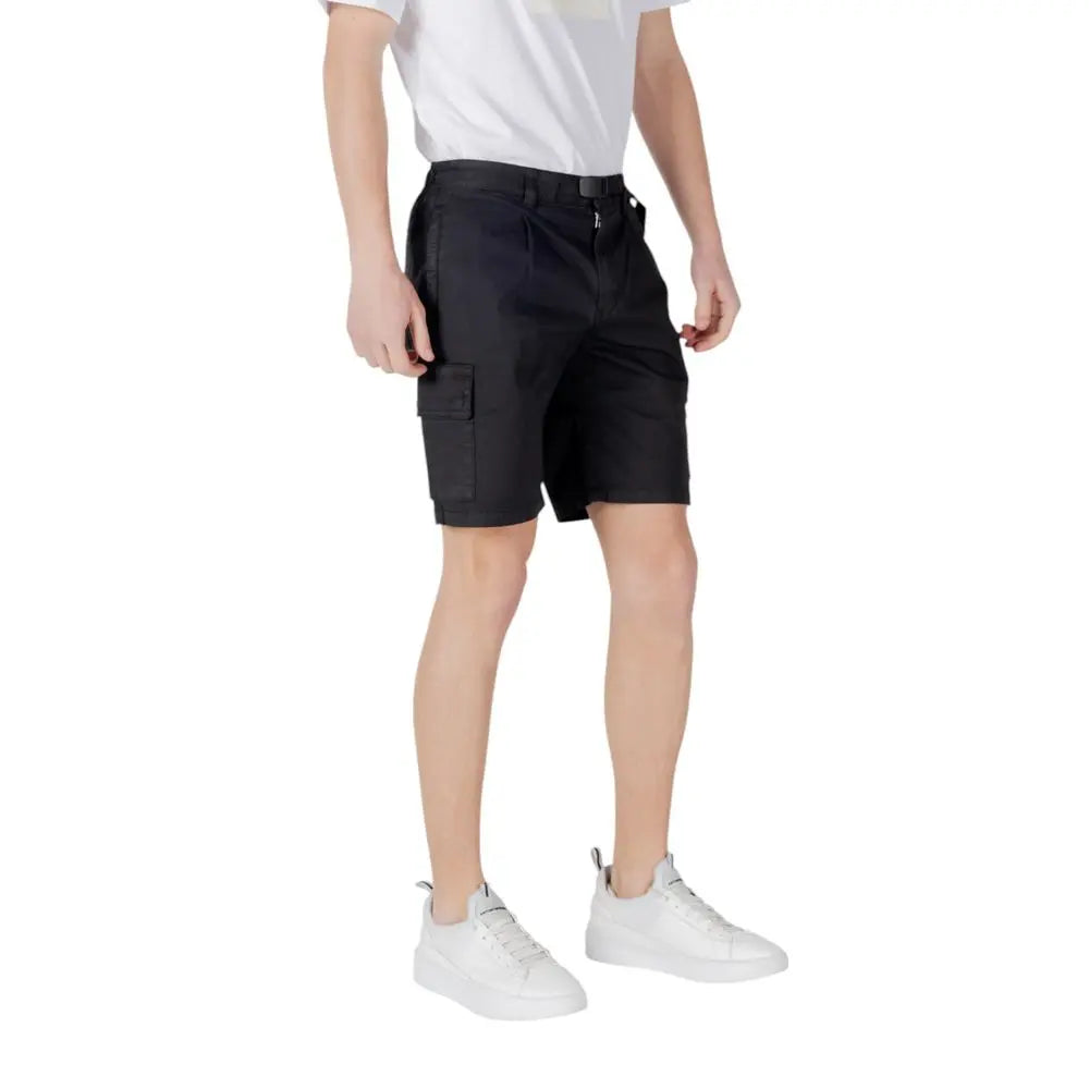 Hugo Boss Schwarze Baumwoll-Bermuda-Shorts Hugo Boss