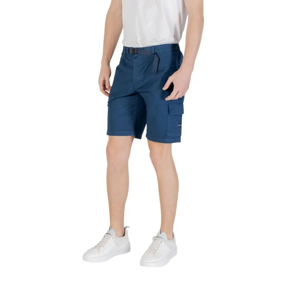 Hugo Boss Blaue Baumwoll-Bermuda-Shorts Hugo Boss