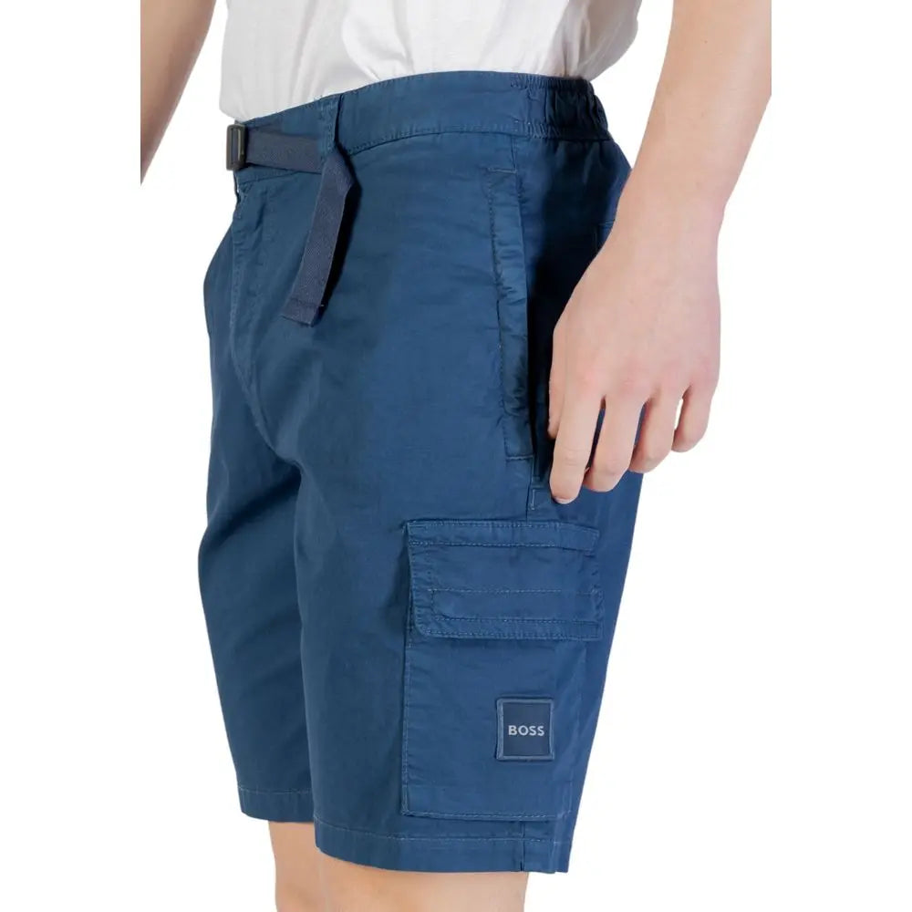 Hugo Boss Blaue Baumwoll-Bermuda-Shorts Hugo Boss