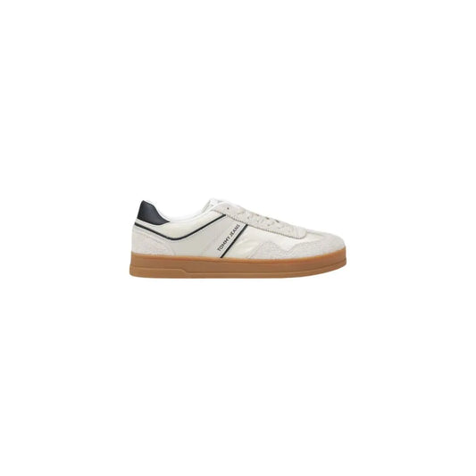 Tommy Hilfiger Jeans Cremefarbene Leder-Sneaker Tommy Hilfiger Jeans