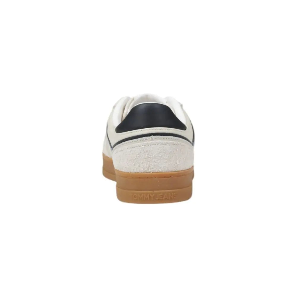 Tommy Hilfiger Jeans Cremefarbene Leder-Sneaker Tommy Hilfiger Jeans