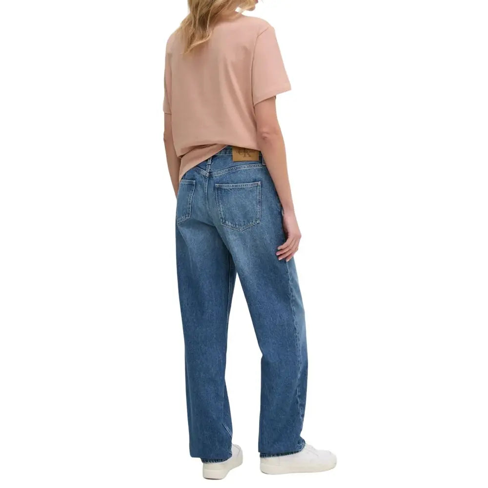 Calvin Klein Jeans Blaue Mom-Jeans aus Baumwolle Calvin Klein Jeans