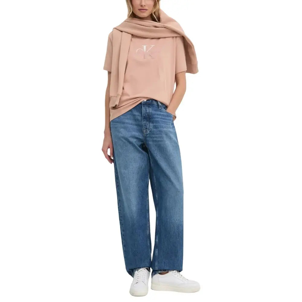 Calvin Klein Jeans Blaue Mom-Jeans aus Baumwolle Calvin Klein Jeans