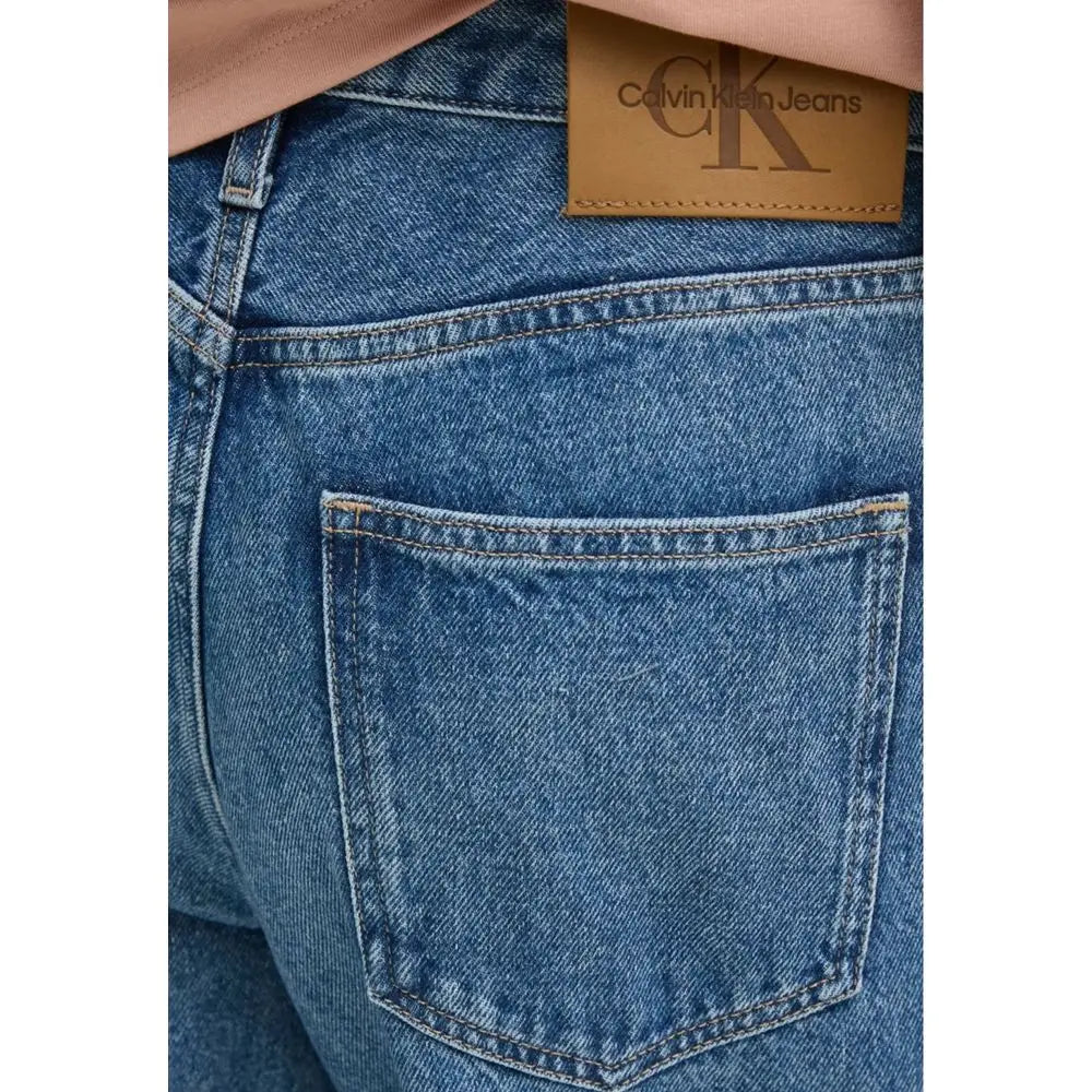 Calvin Klein Jeans Blaue Mom-Jeans aus Baumwolle Calvin Klein Jeans