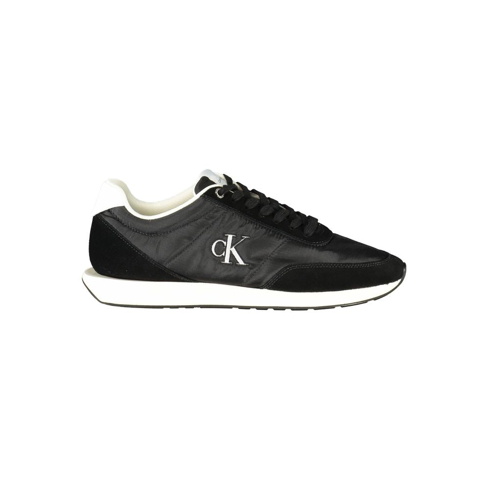 Calvin Klein Schwarzer Recycelter Polyester Herren Sneaker