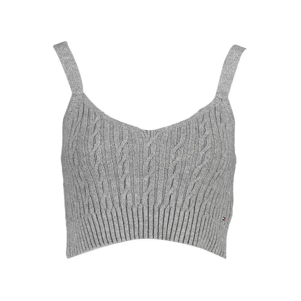 Tommy Hilfiger Graues Baumwollhemd Tommy Hilfiger