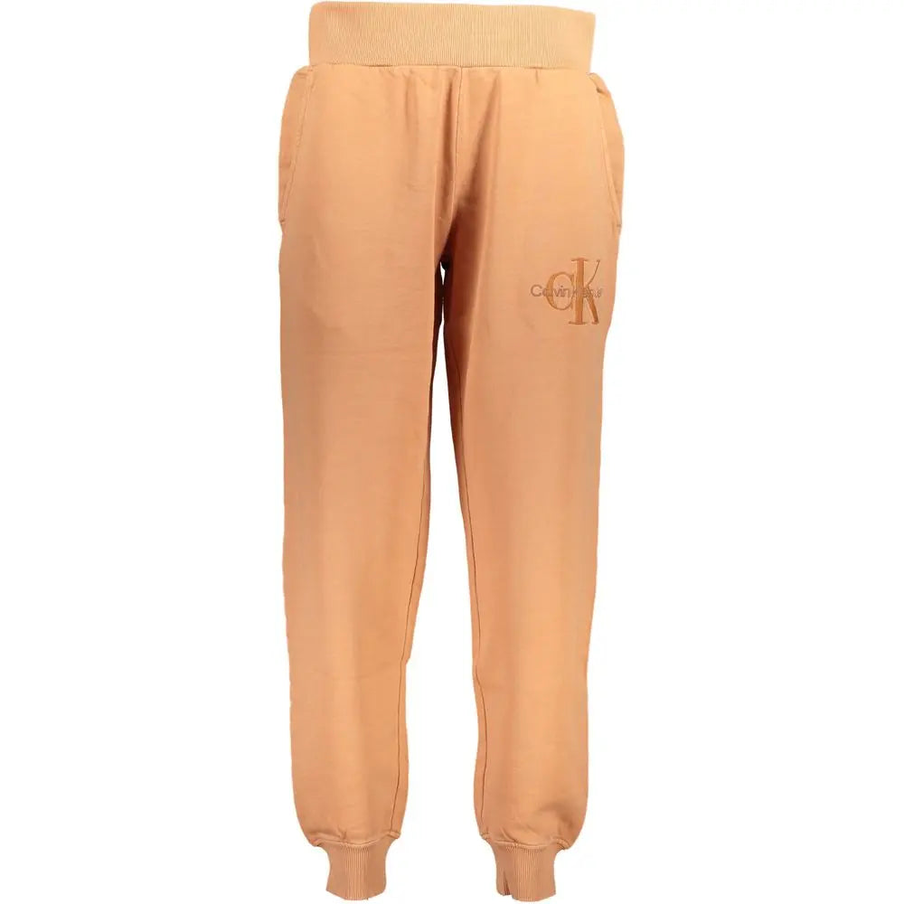 Calvin Klein Orangefarbene Baumwollhose Calvin Klein