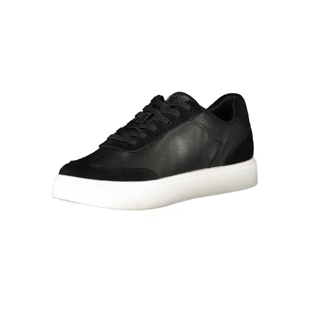 Calvin Klein Schwarzes Leder Herren Sneaker Calvin Klein