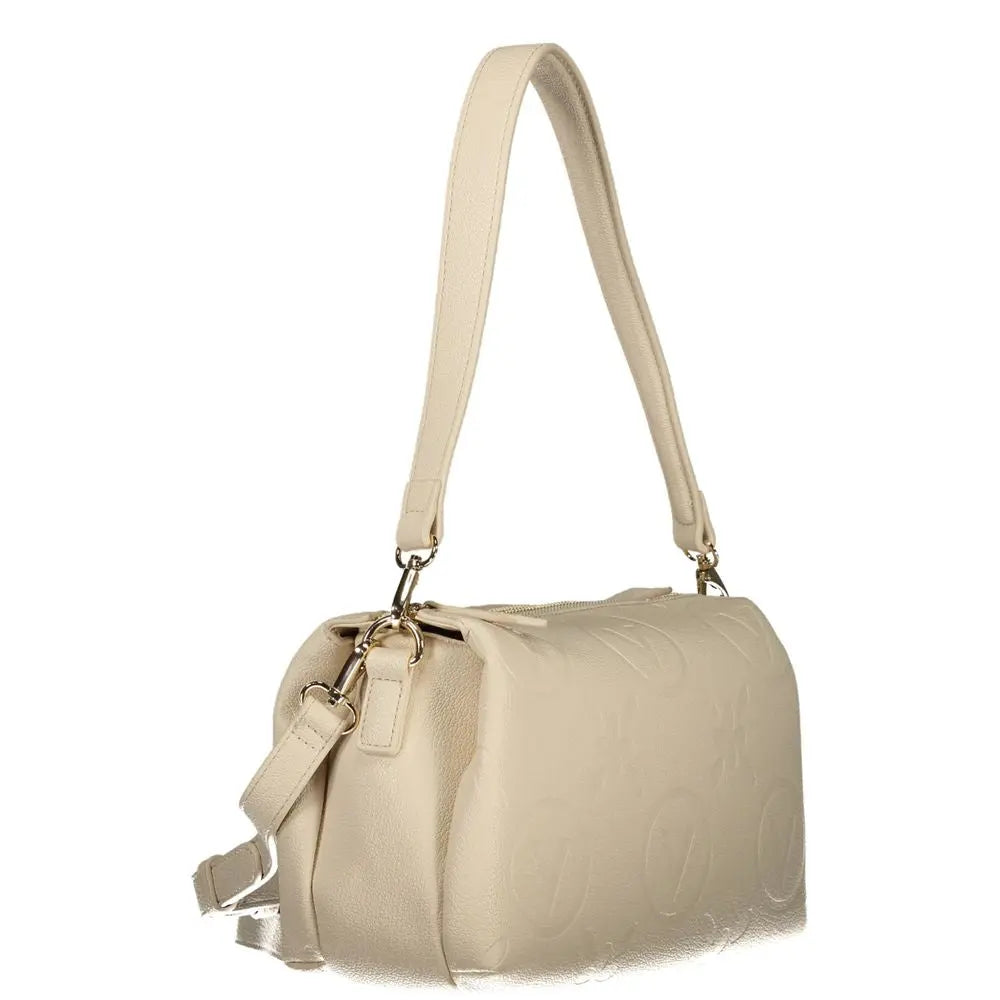 Mario Valentino Beigefarbene Polyethylen-Handtasche Mario Valentino