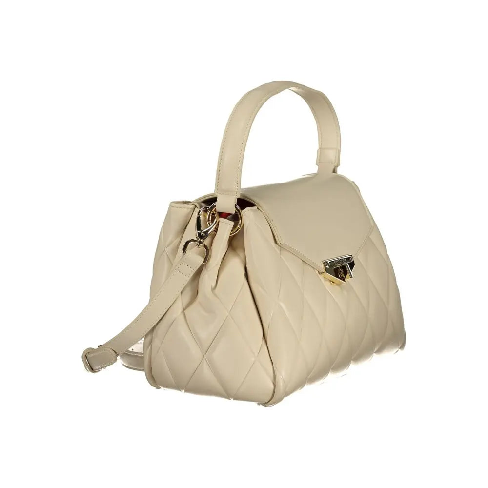 Mario Valentino Beigefarbene Polyethylen-Handtasche Mario Valentino