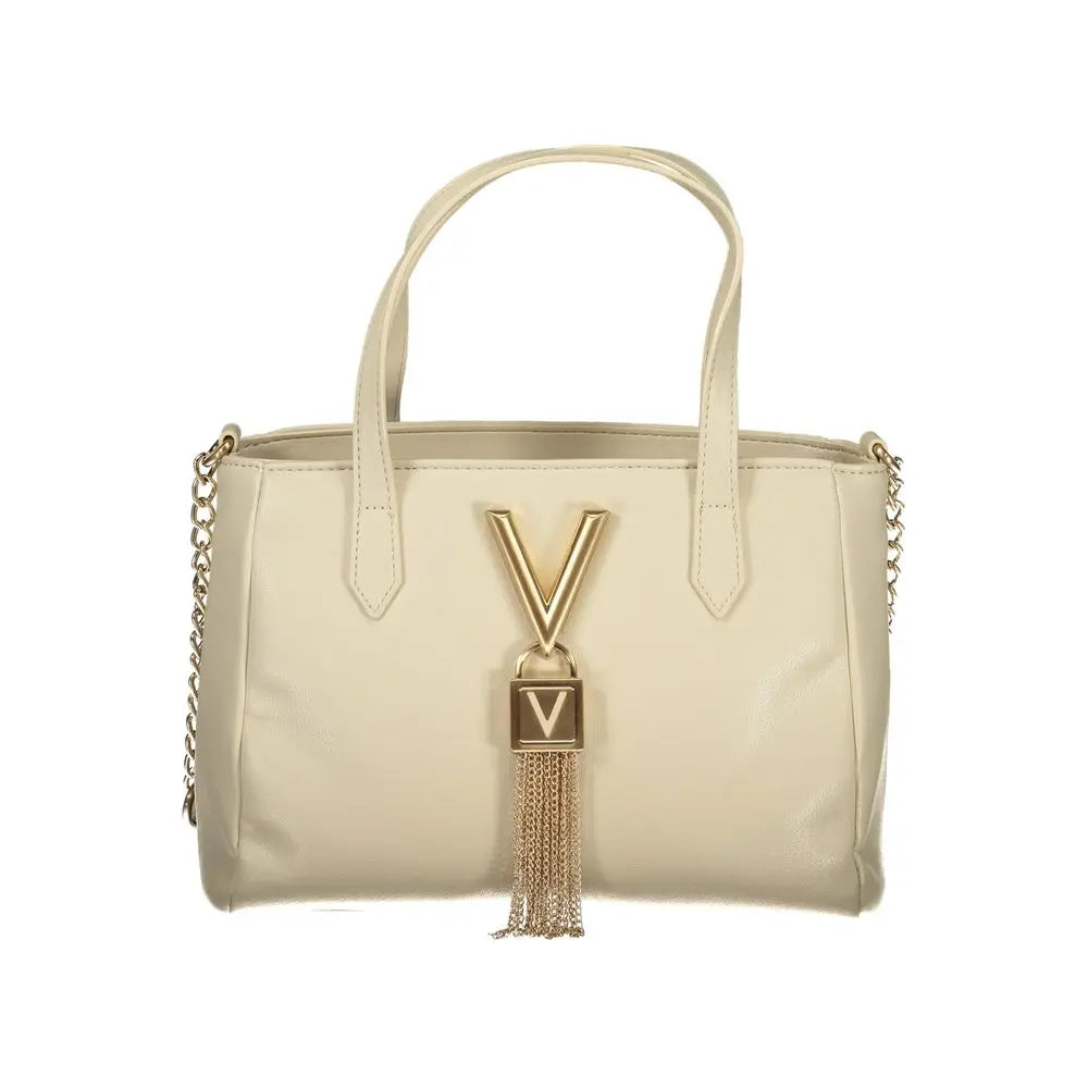 Mario Valentino Beigefarbene Polyethylen-Handtasche Mario Valentino