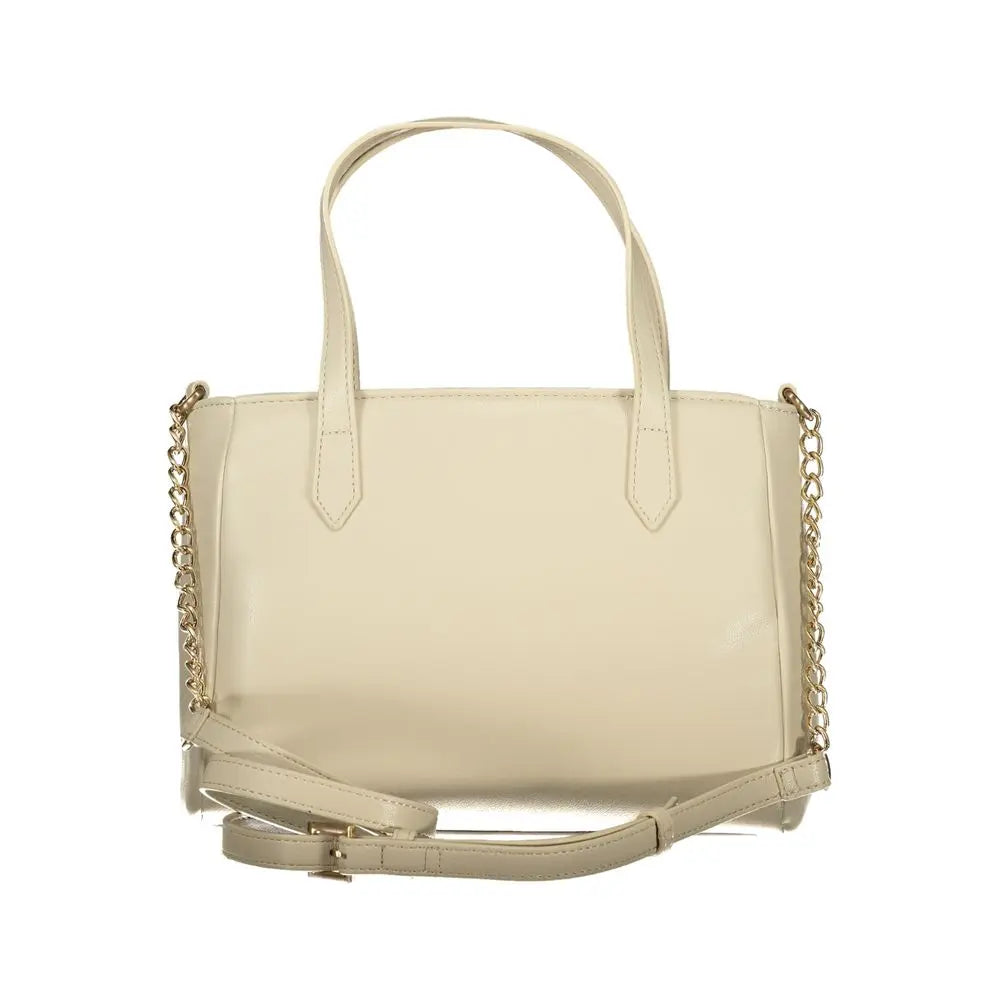 Mario Valentino Beigefarbene Polyethylen-Handtasche Mario Valentino