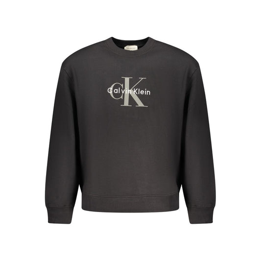 Calvin Klein Baumwoll-Sweatshirt in Schwarz