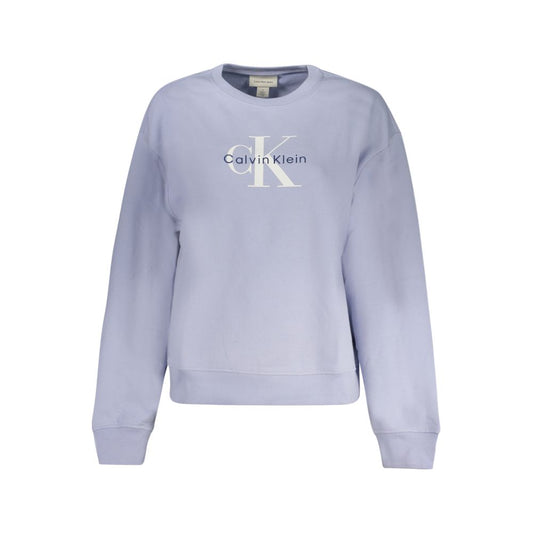 Calvin Klein Baumwoll-Sweatshirt in Flieder