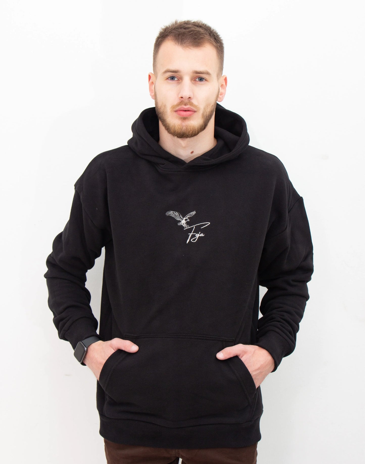 EAGLE OVERSIZED HOODIE -BLACK- Foja Jeans