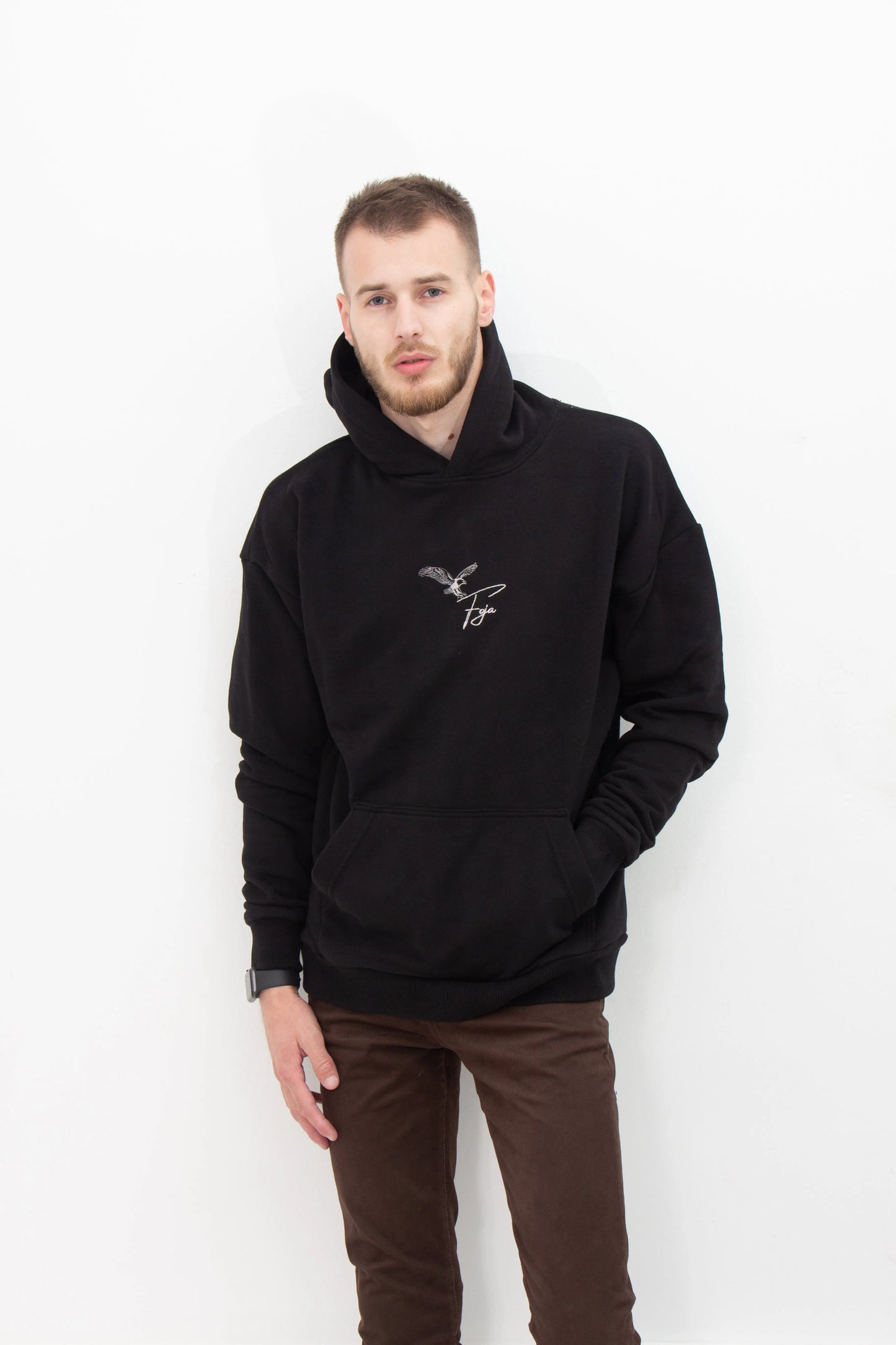 EAGLE OVERSIZED HOODIE -BLACK- Foja Jeans