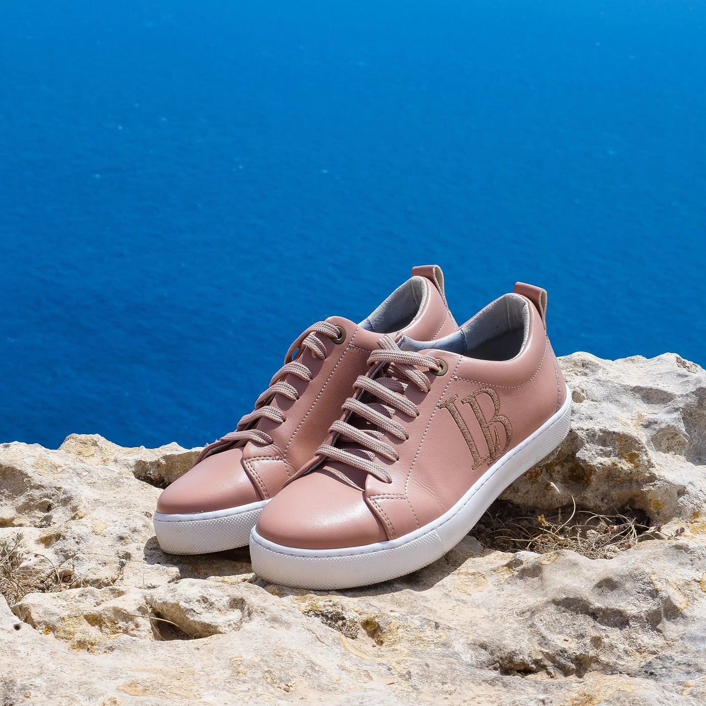 LB Nude Apple Leather aSneakers for Women-3