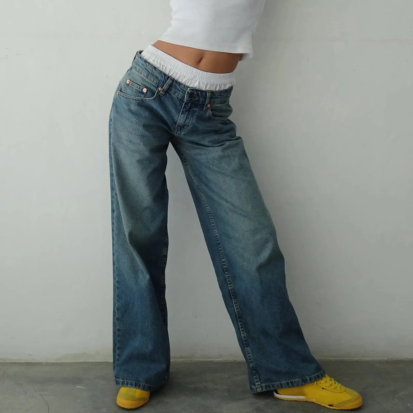 Baggy-Jeans für Damen, RUZARO