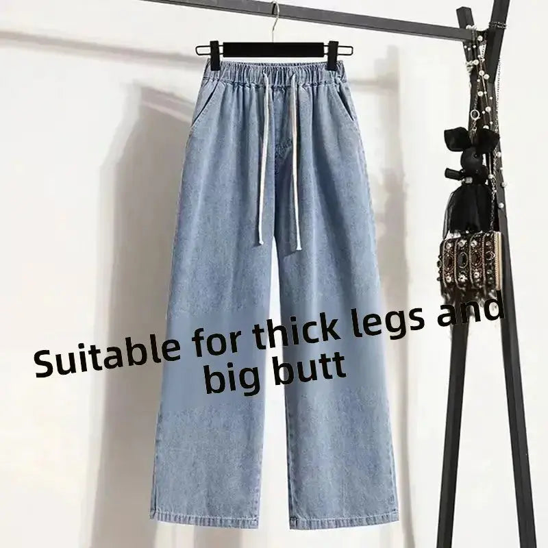 Damen Gerade Jeans – Loose Fit, Mid Waist, Voll-Länge RUZARO