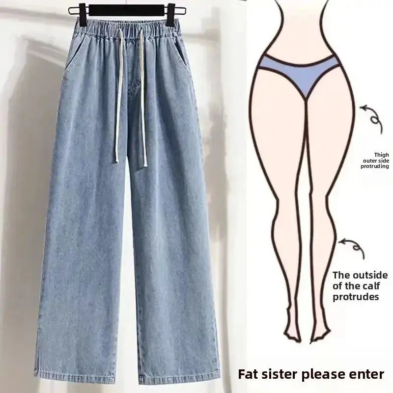 Damen Gerade Jeans – Loose Fit, Mid Waist, Voll-Länge RUZARO