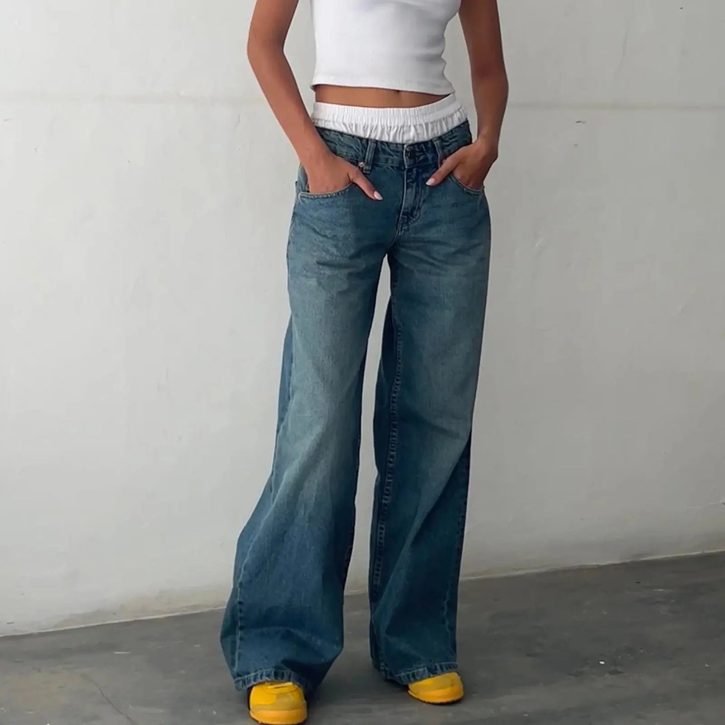 Baggy-Jeans für Damen, RUZARO