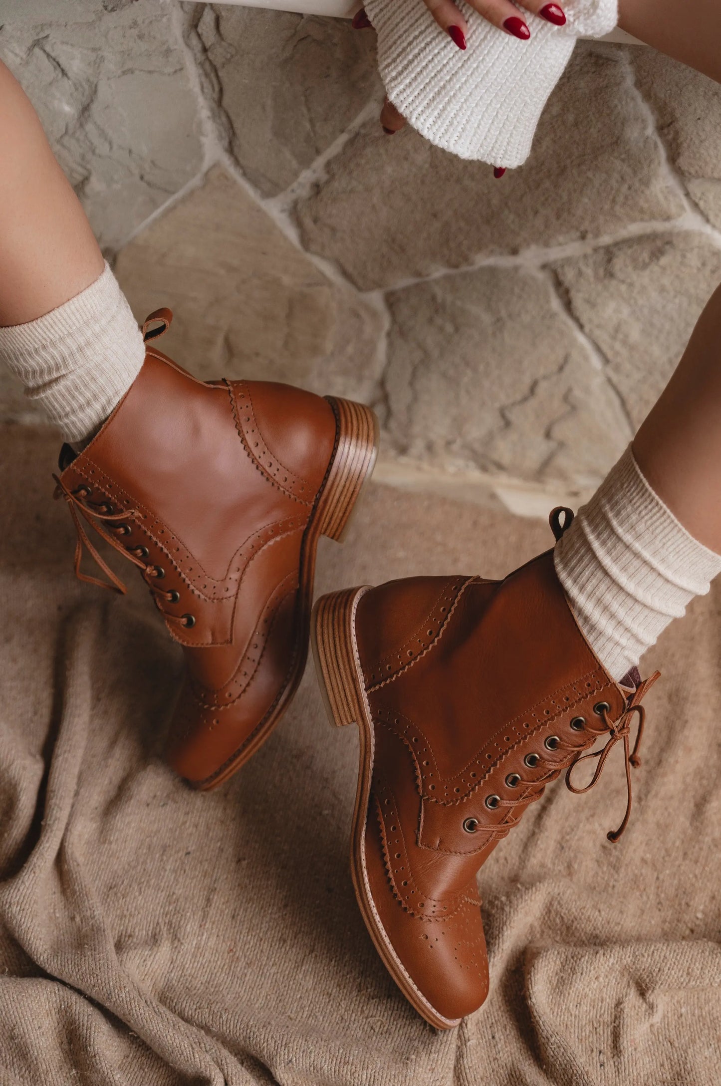 Salstice Brogue Leather Boots-0