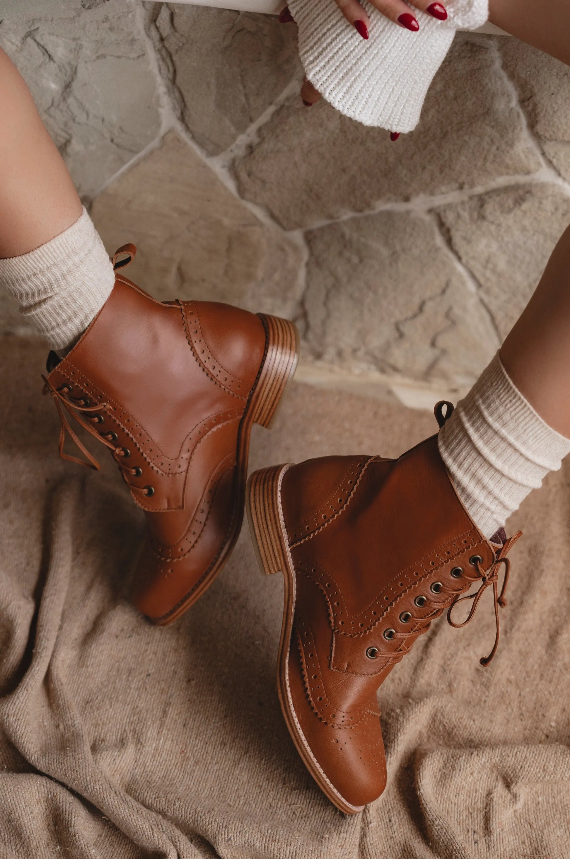 Salstice Brogue Leather Boots-0