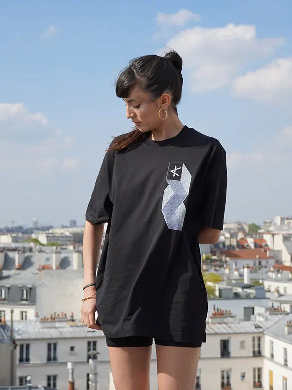 T-Shirt Dekki - Black Kanten