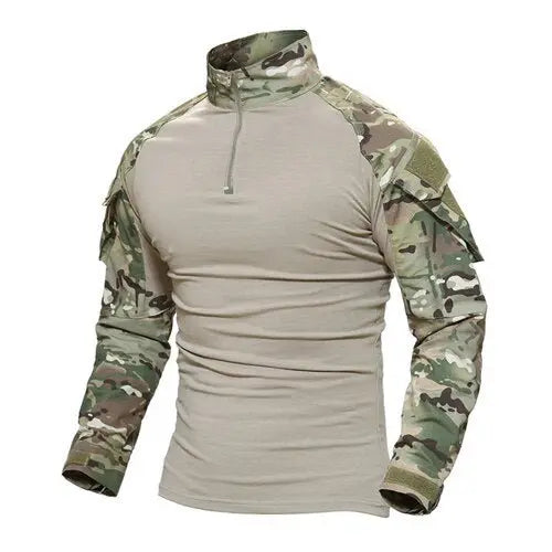 Combat Shirt Men Long Sleeve Military Style Tactical T-shirts US Army Multicam Airsoft Special SWAT t shirts for Man-3