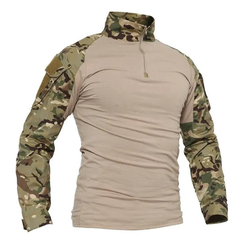 Tactical T-shirts Military Clothing Summer Long Sleeve Army Combat T-shirts Camouflage Airsoft tshirts Hunt Fish Tees-0
