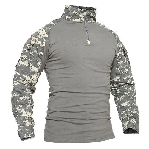 Tactical T-shirts Military Clothing Summer Long Sleeve Army Combat T-shirts Camouflage Airsoft tshirts Hunt Fish Tees-11