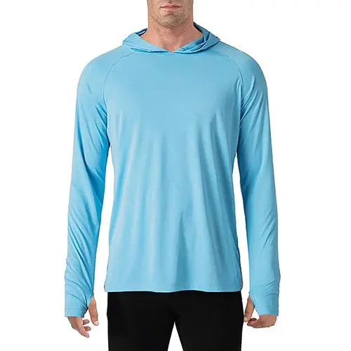 Sun Protection T-Shirts Men Long Sleeve Casual UV-Proof Hooded T-Shirts Breathable Lightweight Performance Hike tshirts-6