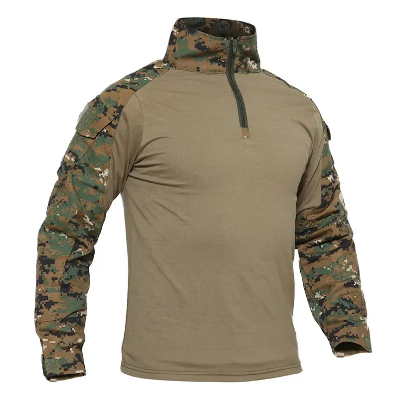 Tactical T-shirts Military Clothing Summer Long Sleeve Army Combat T-shirts Camouflage Airsoft tshirts Hunt Fish Tees-3