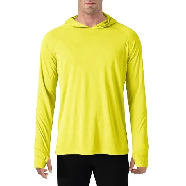 Sun Protection T-Shirts Men Long Sleeve Casual UV-Proof Hooded T-Shirts Breathable Lightweight Performance Hike tshirts-11