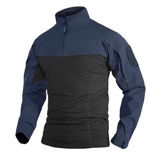 Military Assault T-shirts Mens Long Sleeve Crew-Neck Airsoft Tactical T-shirts Elastic Hunting Shooting Tops Tees M-5XL-0